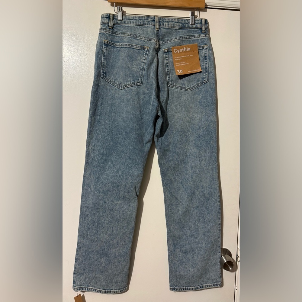 Reformation Light Blue Straight Leg Jeans - Picture 7 of 8